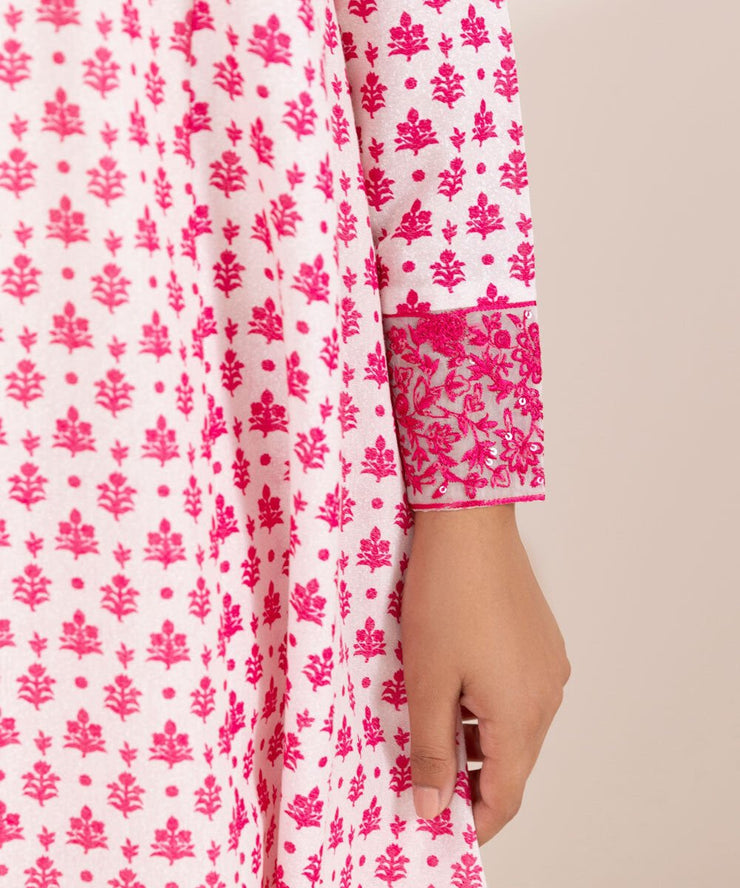 EMBROIDERED KARANDI FLARED SHIRT