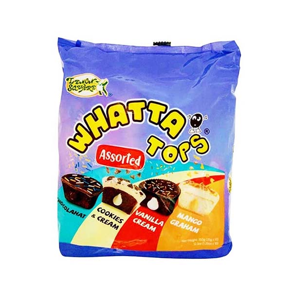 LEMON SQUARE WHATTA TOPS ASSORTED 35g x 10's