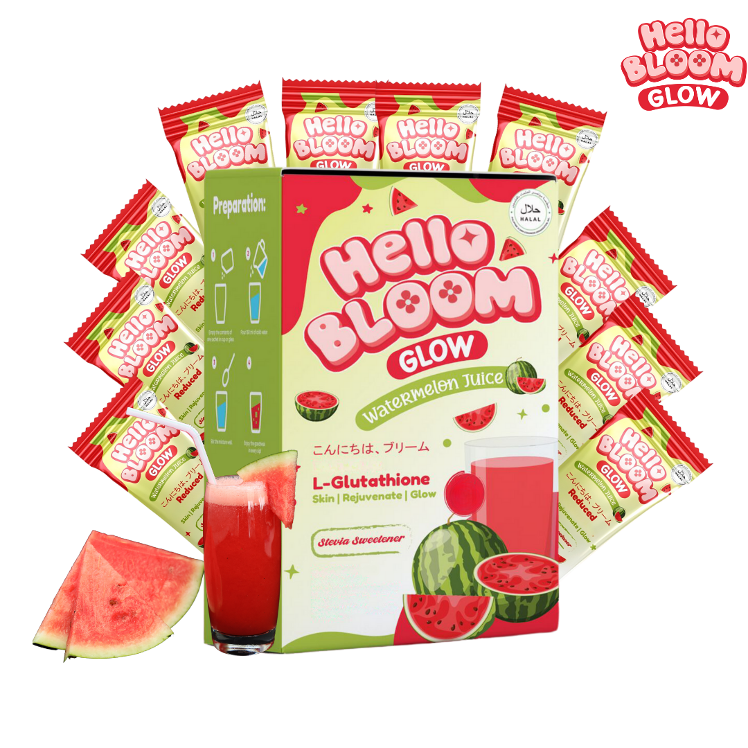 Hello BLOOM GLEAM Milky Melon Collagen Drink (10 Sachets)