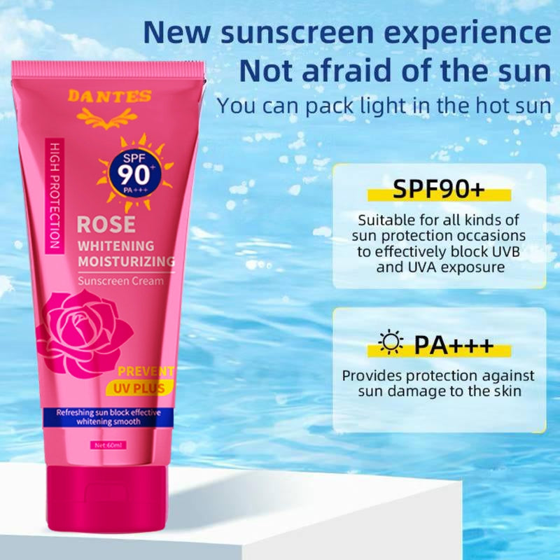 Rose Whitening Moisturizing Sunscreen Cream