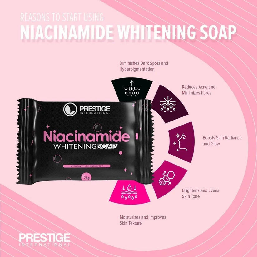 PRESTIGE International Niacinamide Soap (75g x 3) Pack of 3